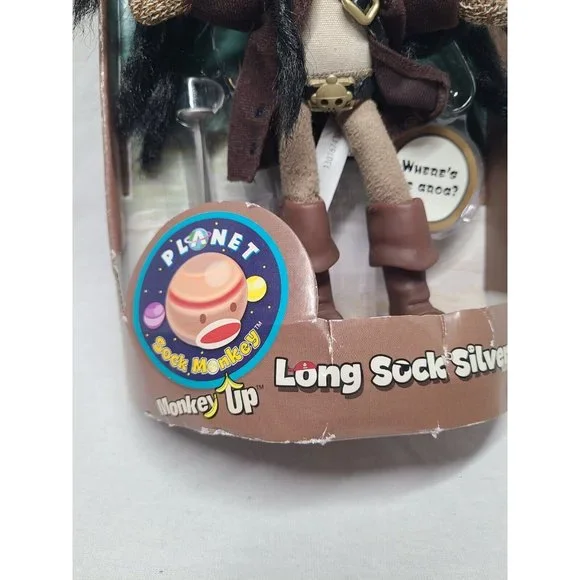 Planet Sock Monkey Long Sock Silver- NEW In Box- RARE - Picture 3 of 8